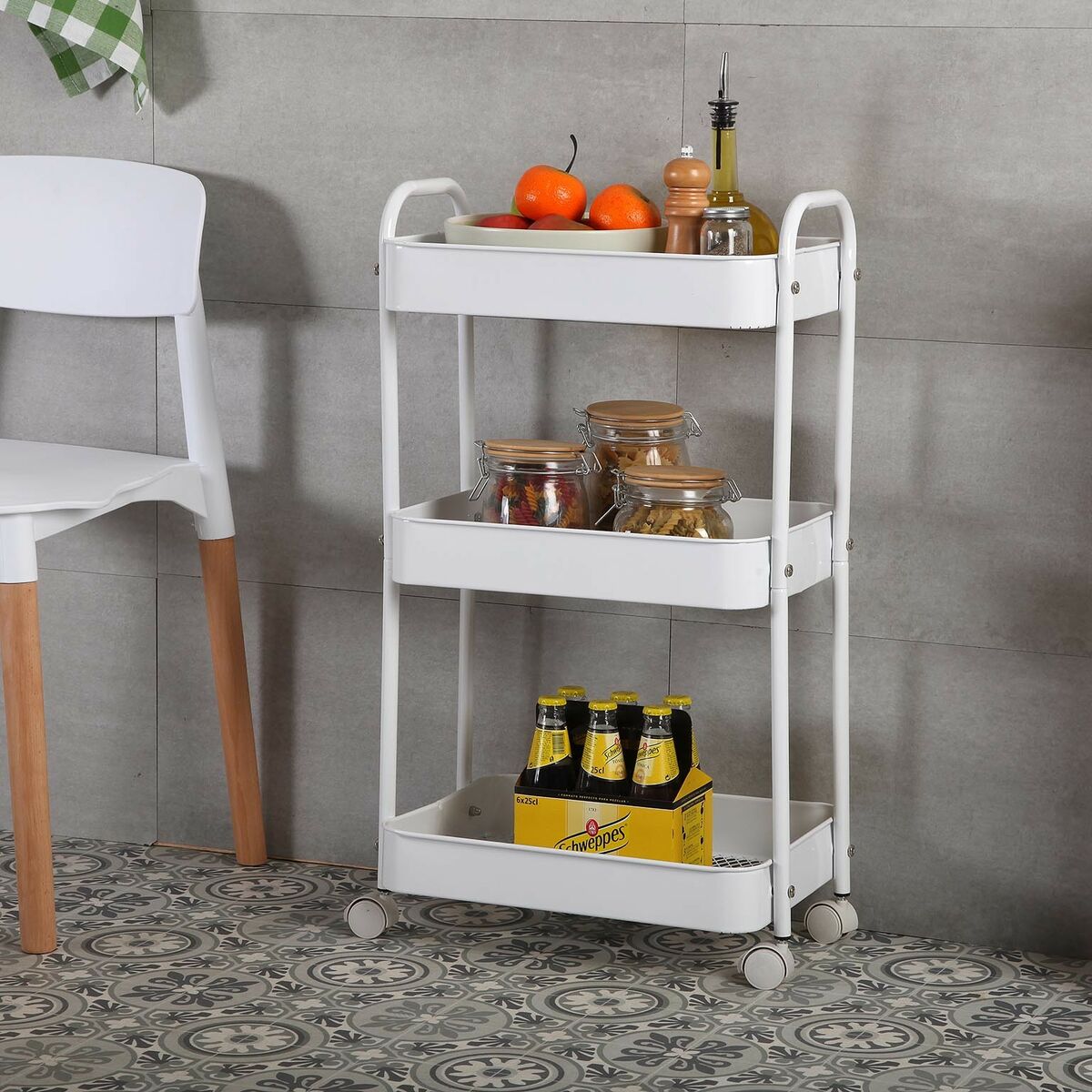 Köksvagn Versa Vit 30 x 76 x 46 cm Järn - 3