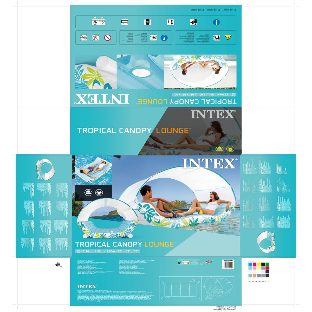 Luftmadrass Intex 224 x 165 x 150 cm (2 antal) - 8