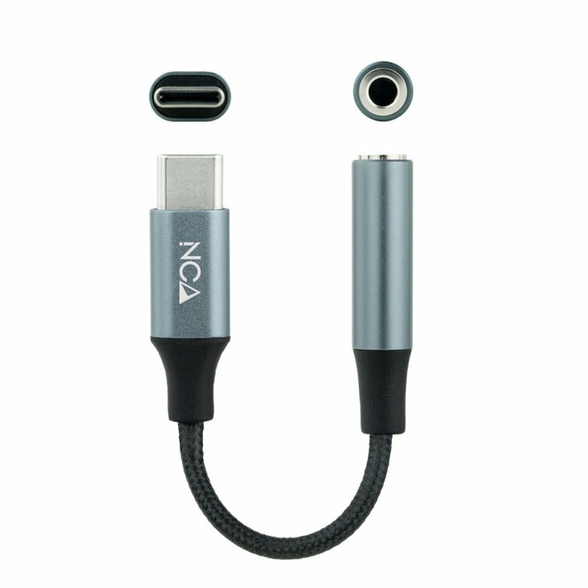 USB C till Jack 3.5 mm Adapter NANOCABLE 10.24.1204 Grå - 2