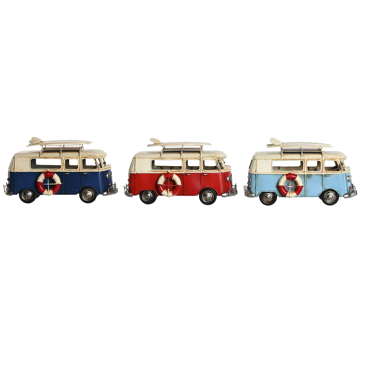 Prydnadsfigur Home ESPRIT Blå Röd Marinblå 27 x 11,5 x 15,5 cm (3 antal)