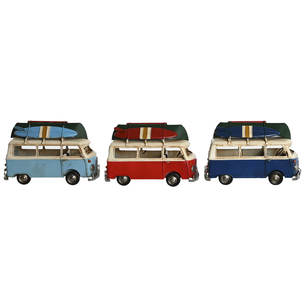 Prydnadsfigur Home ESPRIT Blå Röd Marinblå 28 x 13,5 x 17,5 cm (3 antal)