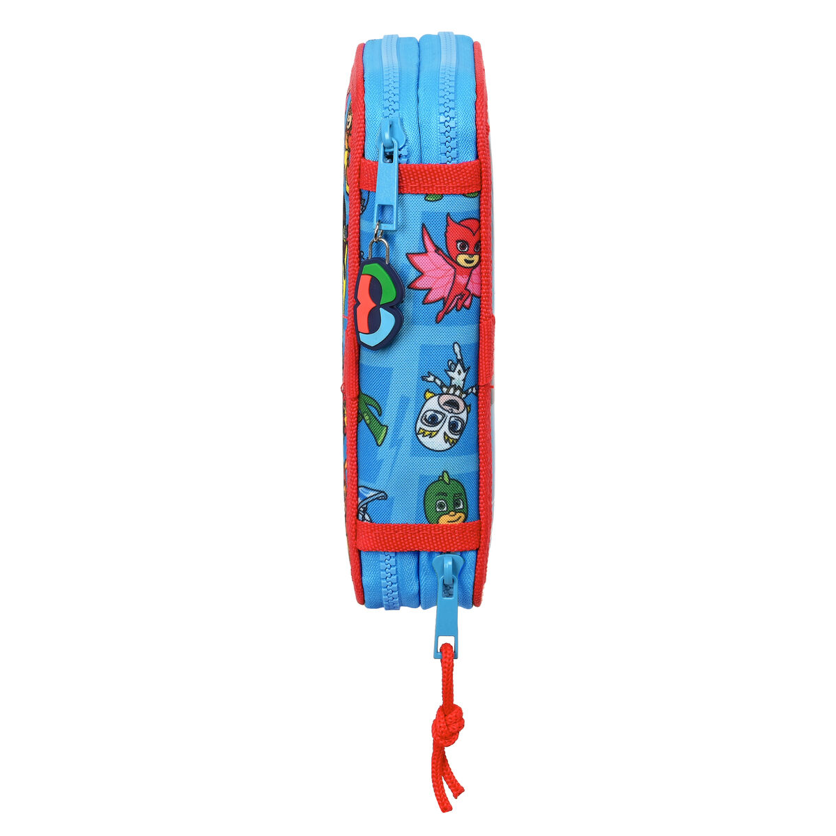 Dubbelt pennfodral PJ Masks Blå 12.5 x 19.5 x 4 cm (28 Delar) - 4