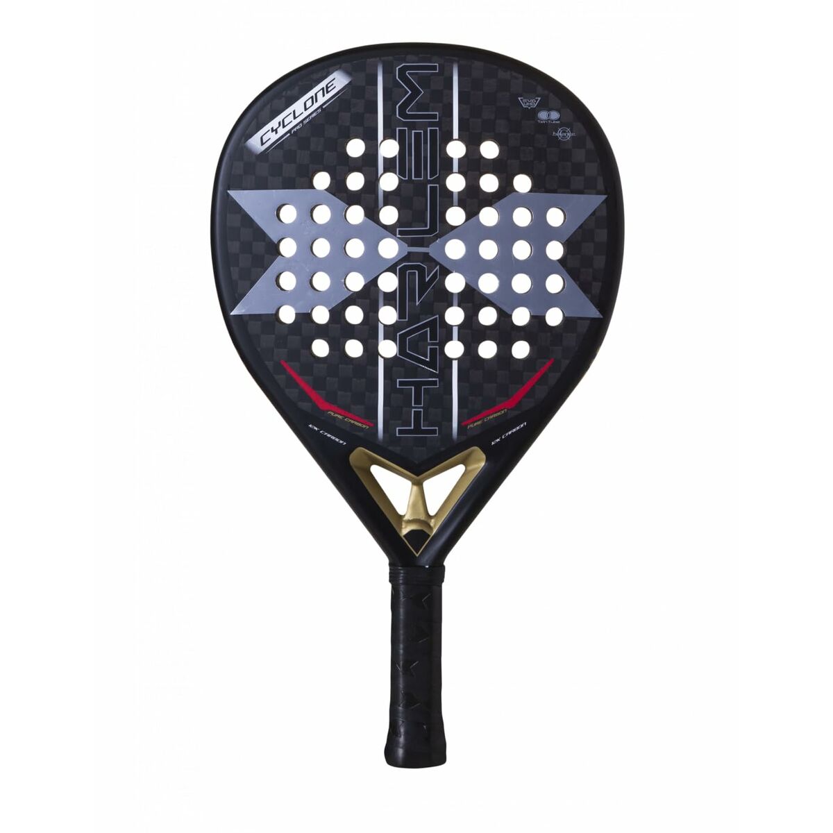 Padelracket Harlem Padel Cyclone 12K Svart