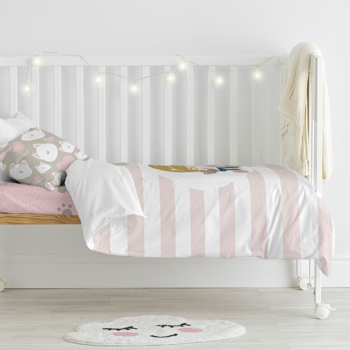 Täckslagsset HappyFriday Happynois Kitty Multicolour Babysäng 2 Delar - 3