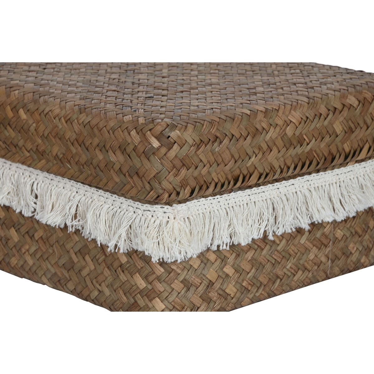 Korg - set Home ESPRIT Vit Naturell Naturliga fibrer Boho Utsliten 30 x 30 x 19 cm 4 Delar - 2