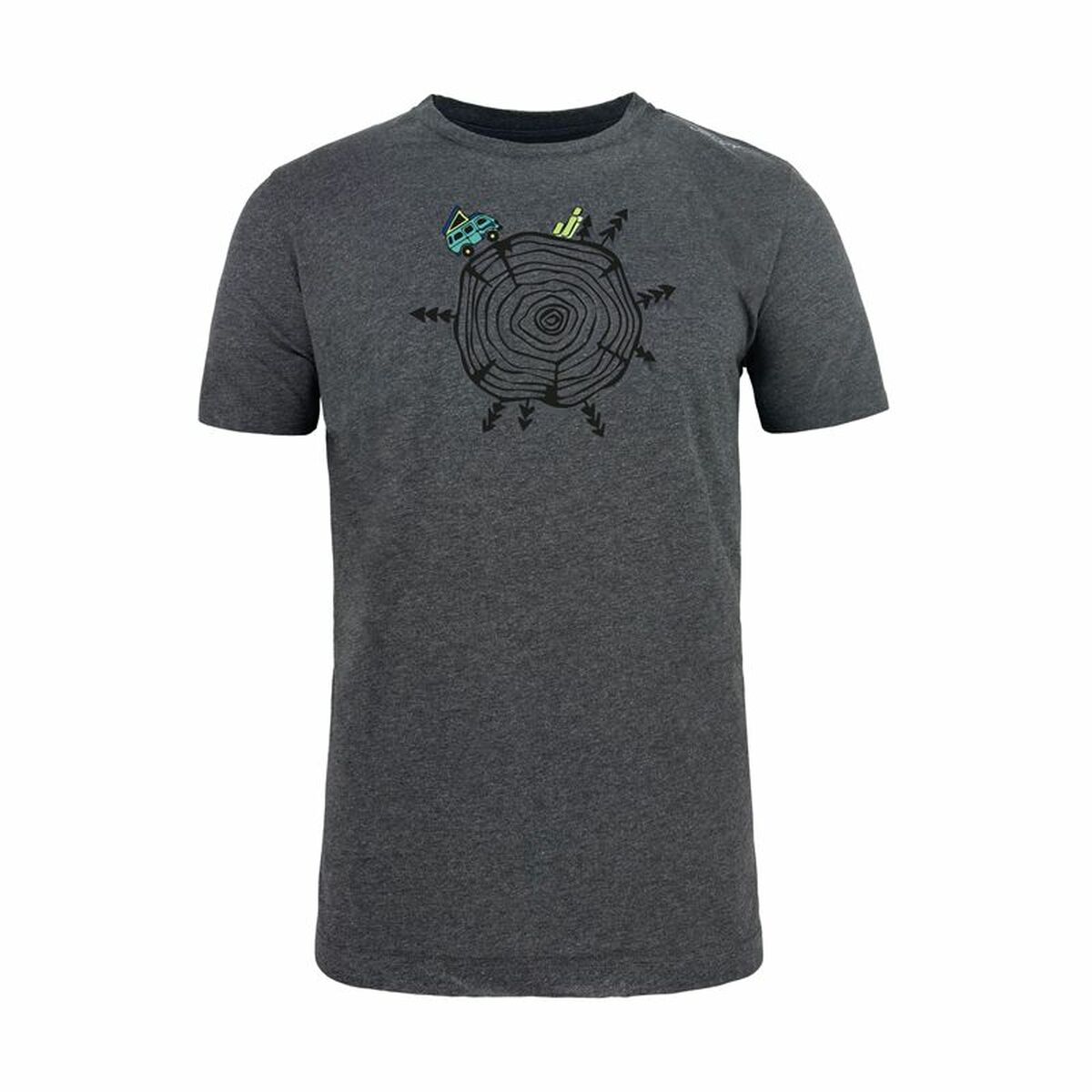 T-shirt med kortärm Herr Joluvi Wood Mörkgrå