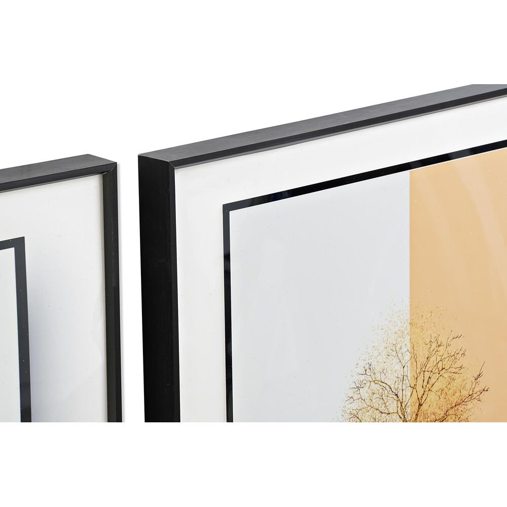 3-ramsset DKD Home Decor Aluminium Trä MDF 200 x 3 x 70 cm (3 Delar) - 3