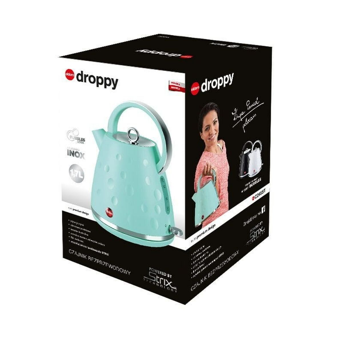 Vattenkokare Eldom DROPPY Blå Turkos Plast 2000 W 1,7 L - 2