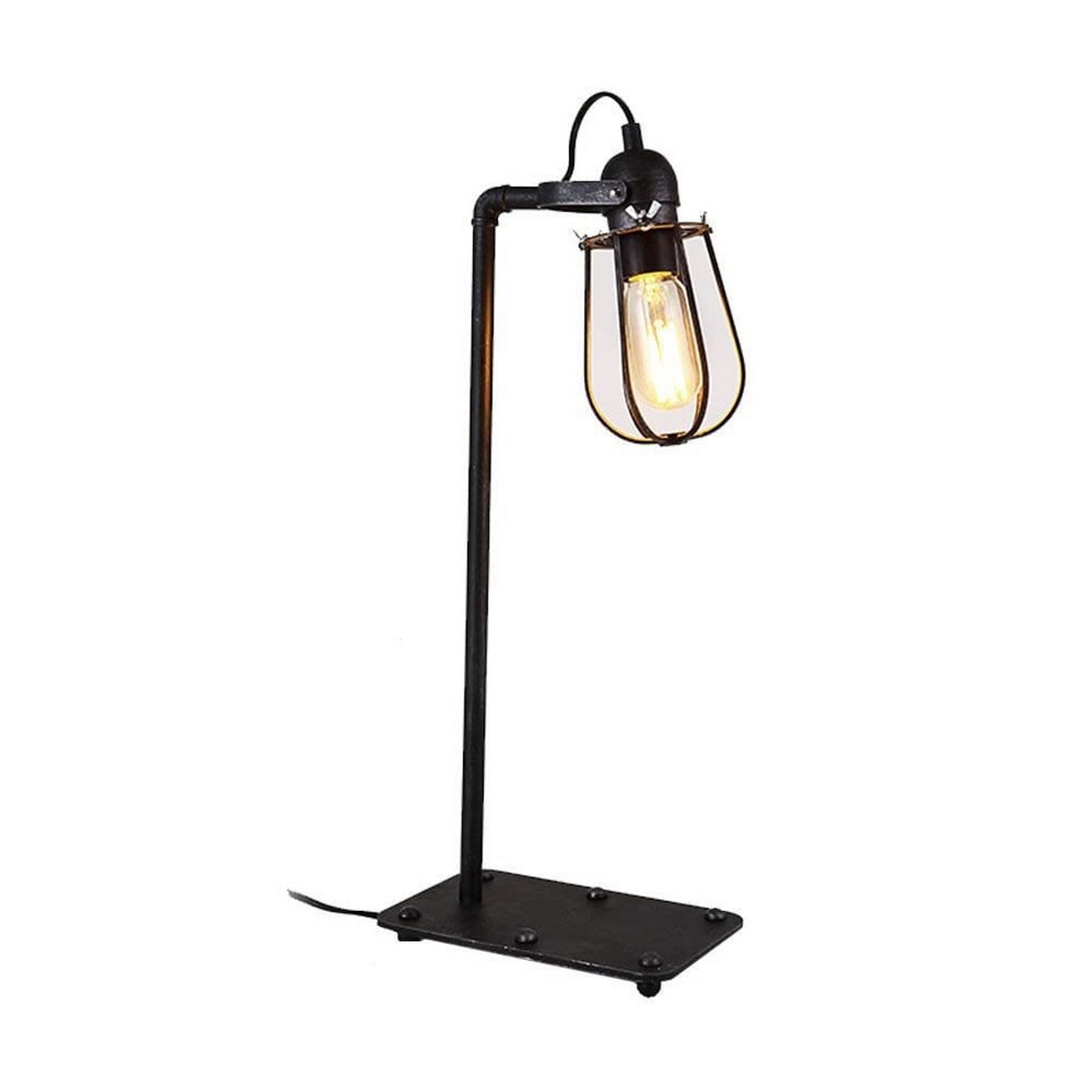 Bordslampa EDM 32107 Svart Metall 60 W 220-240 V 22 x 51 cm 22 x 51 x 13 cm - 3