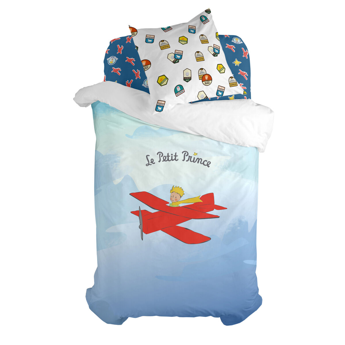 Täckslagsset HappyFriday Le Petit Prince Son Avion Multicolour Säng 80 2 Delar - 8