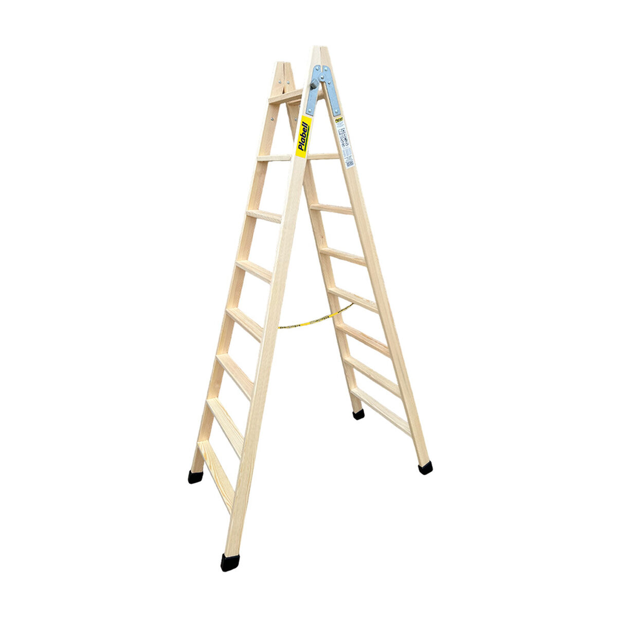 Hoppvikbar trappstege, 8 steg Plabell bld-8 Trä 214 x 31/62 cm - 2