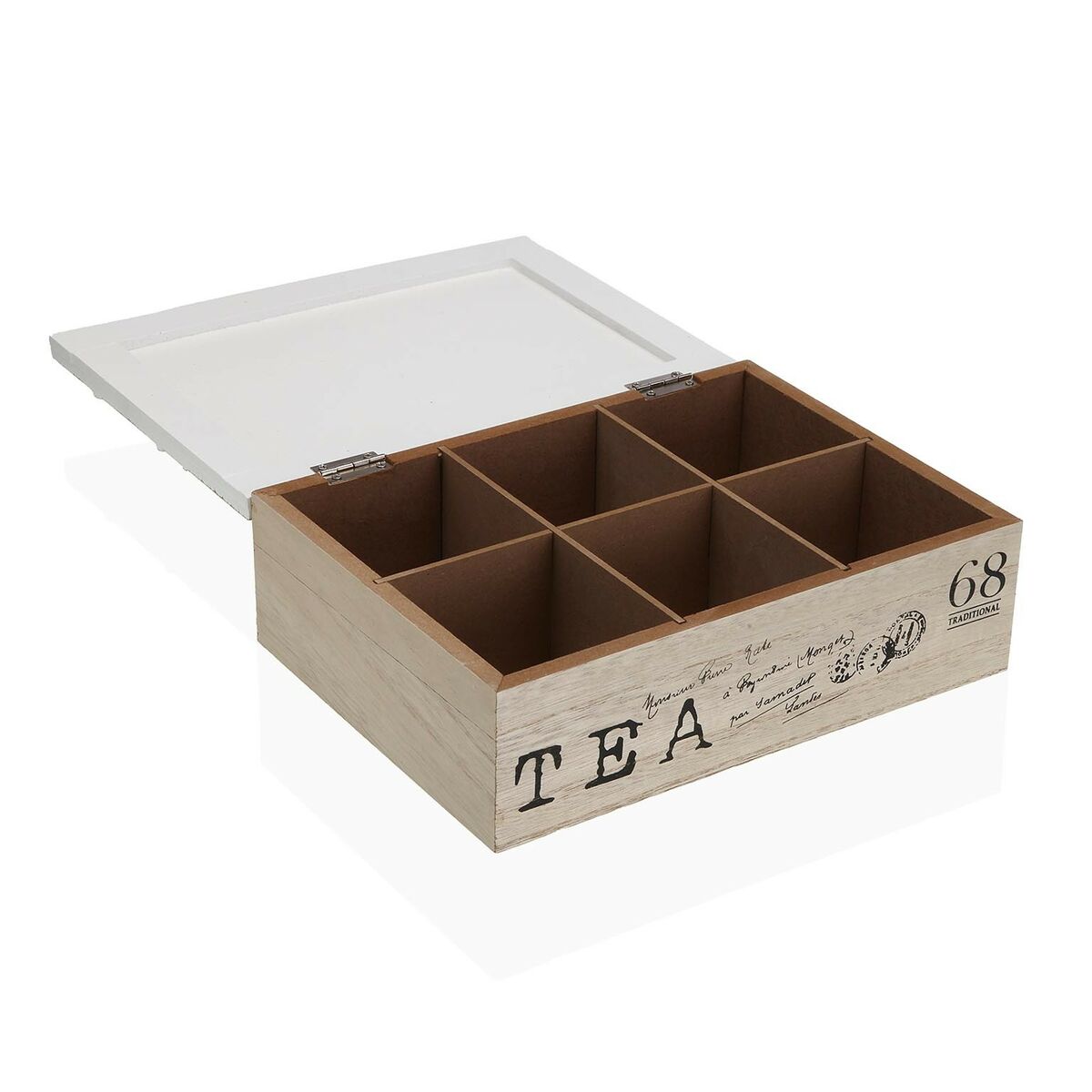 Låda för örtte Versa Trä MDF 18 x 7,5 x 24 cm Virágok - 2