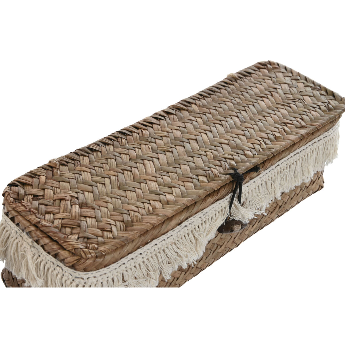 Korg - set Home ESPRIT Vit Naturell Naturliga fibrer Boho Utsliten 32 x 12 x 10 cm 3 Delar - 2