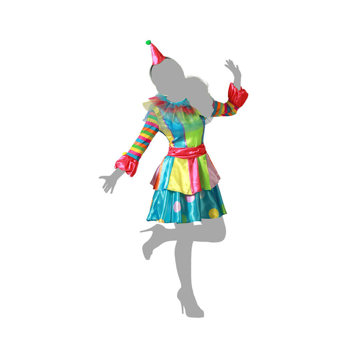 Maskeraddräkt vuxna Kvinnlig clown XS/S - 5