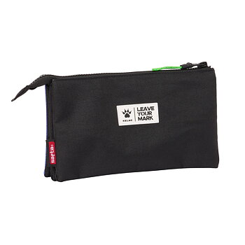 Tredubbel Carry-all Kelme Royal Blå Svart 22 x 12 x 3 cm