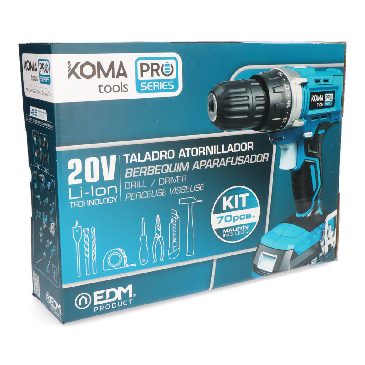 Borr- och tillbehörssats Koma Tools Pro Series Skruvmejsel 70 piezas - 9