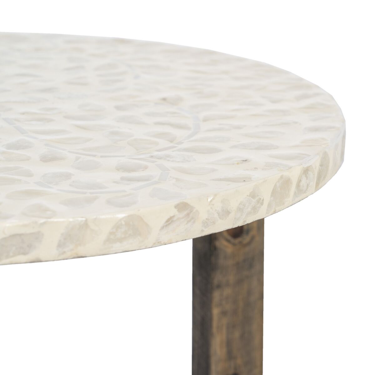 Sidobord Beige Brun Pärlemor 40 x 40 x 45 cm Trä MDF - 6