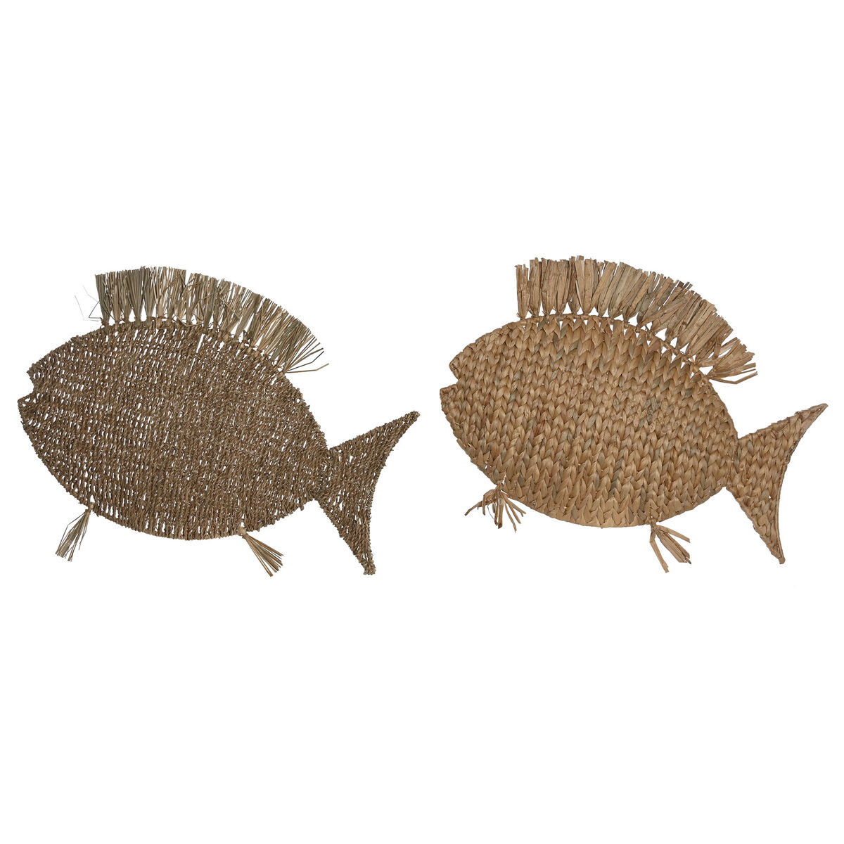 Prydnadsfigur Home ESPRIT Naturell Fisk Medelhavs 63 x 5 x 50 cm (2 antal)