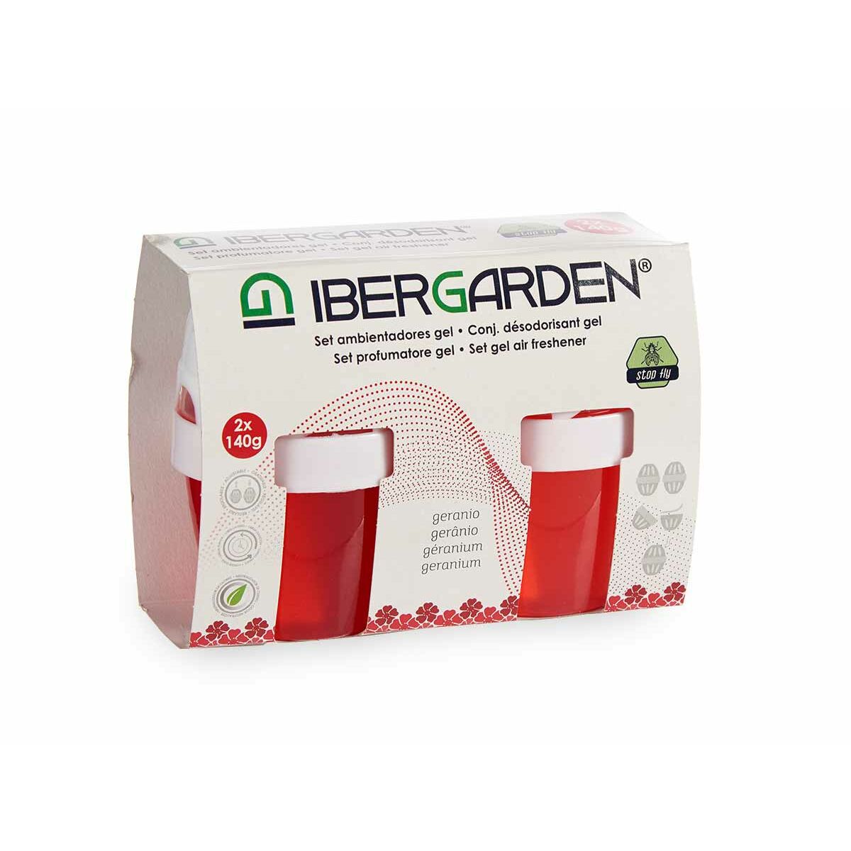 Set med luftfräschare Ibergarden Pelargon Gel (24 antal) - 5