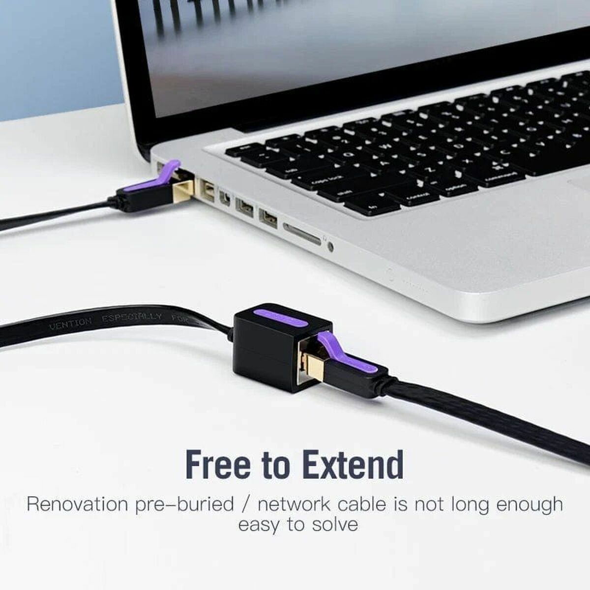 Nätkabel FTP Styv Kategori 7 Vention ICBBI Svart 3 m - 2