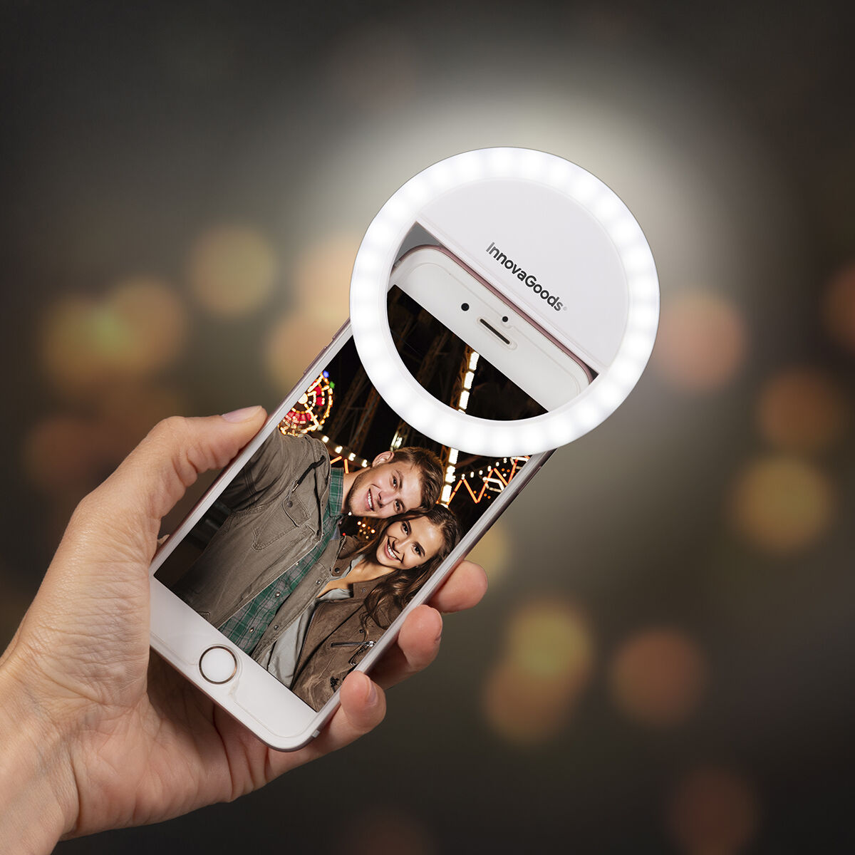 Återuppladdningsbar ljusring för selfies Instahoop InnovaGoods - 25