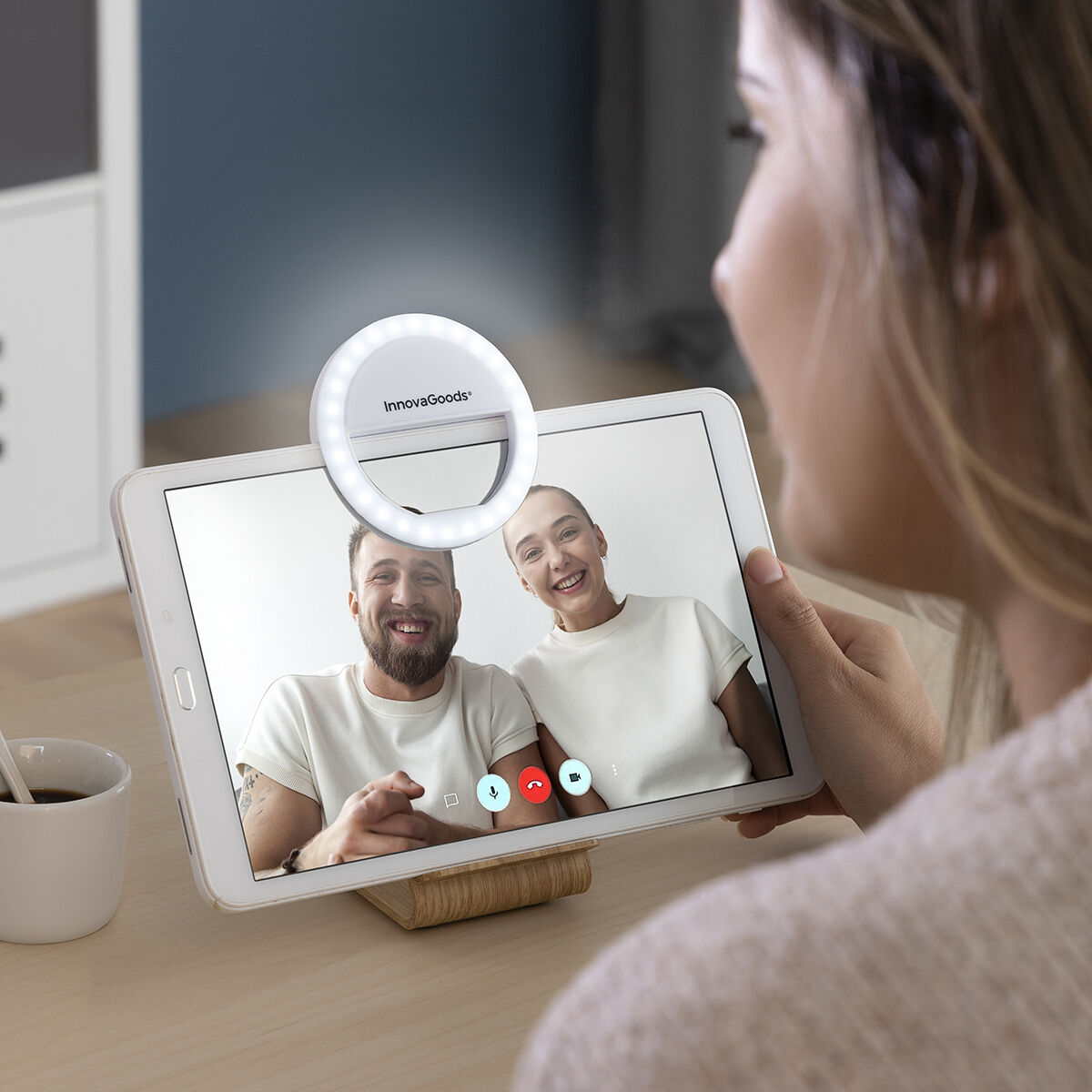 Återuppladdningsbar ljusring för selfies Instahoop InnovaGoods - 23