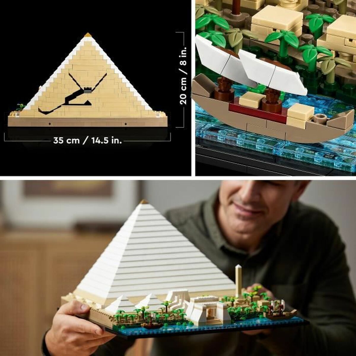 Playset   Lego 21058 Architecture The Great Pyramid of Giza         1476 Delar - 6