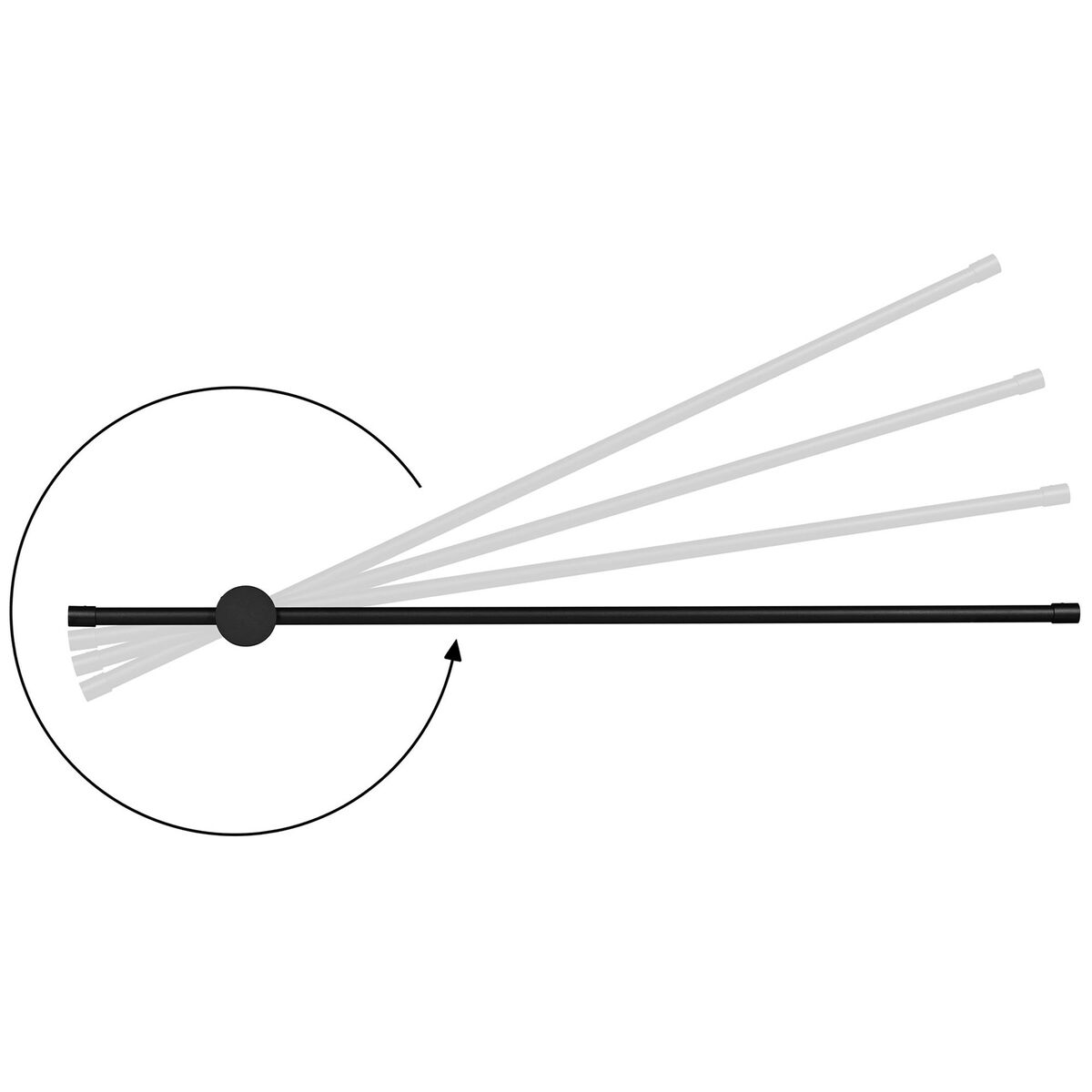 Vägglampa med LED Activejet AJE-HILTON NW Svart 80 450 lm 9 W (1 Delar) - 3