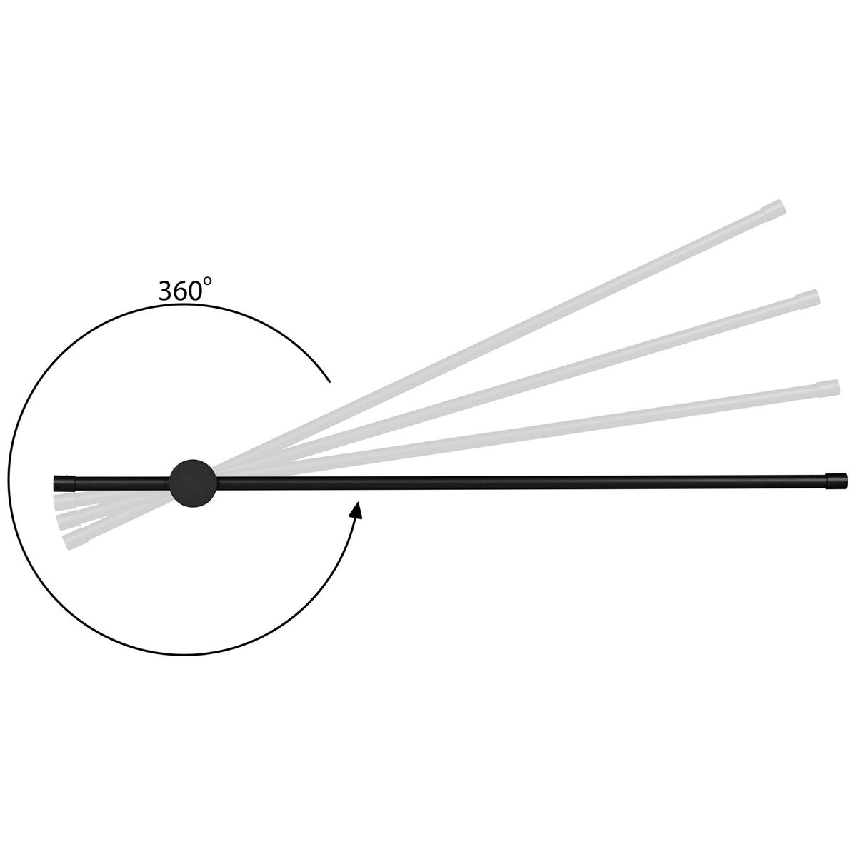 Vägglampa med LED Activejet AJE-HILTON NW Svart 80 450 lm 9 W (1 Delar) - 2