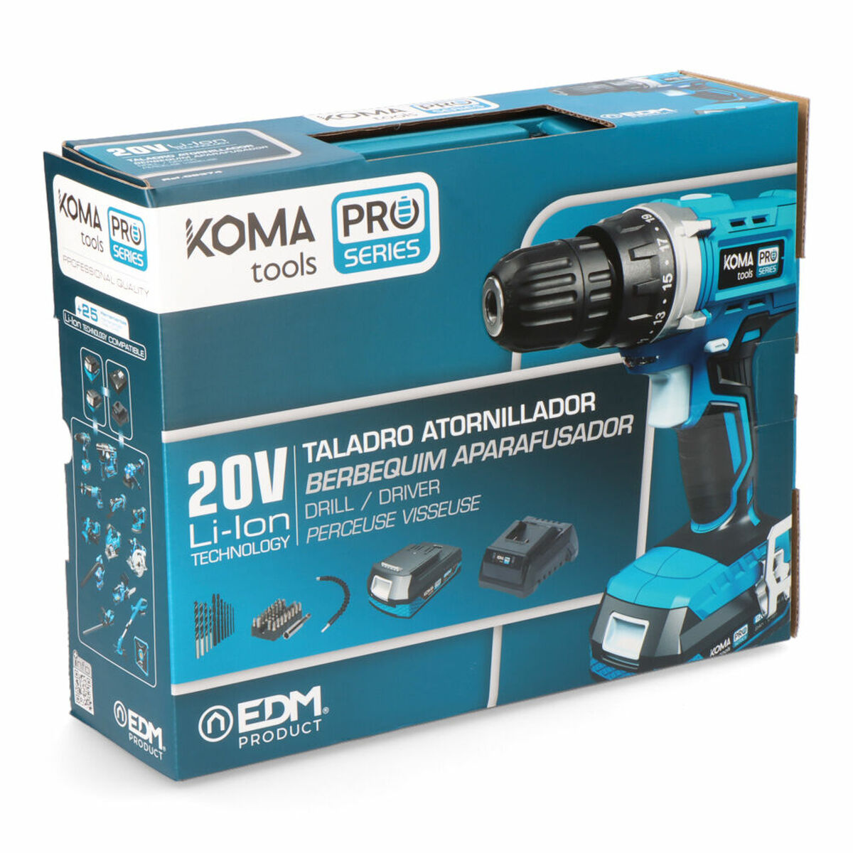 Borr- och tillbehörssats Koma Tools Pro Series Skruvmejsel 40 Delar - 10