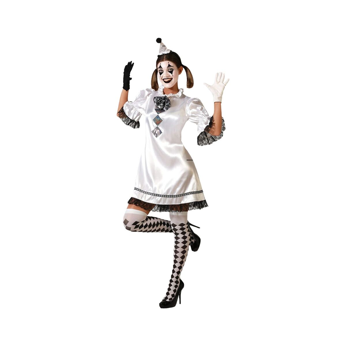 Maskeraddräkt vuxna Vit Clown