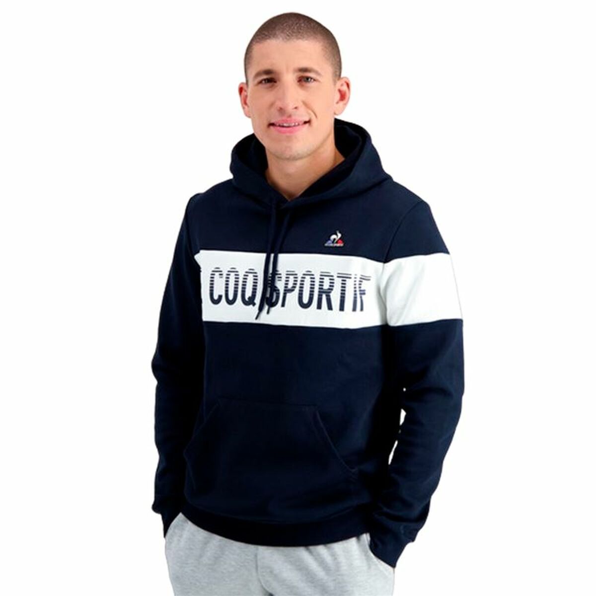Tröja med huva Barn Le coq sportif BAH Hoody N°1 Marinblå - 2