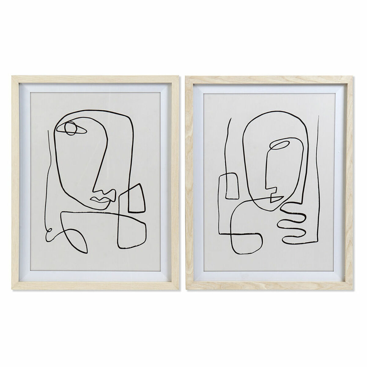 Tavla DKD Home Decor Glas Gran Trä MDF 55 x 2 x 70 cm