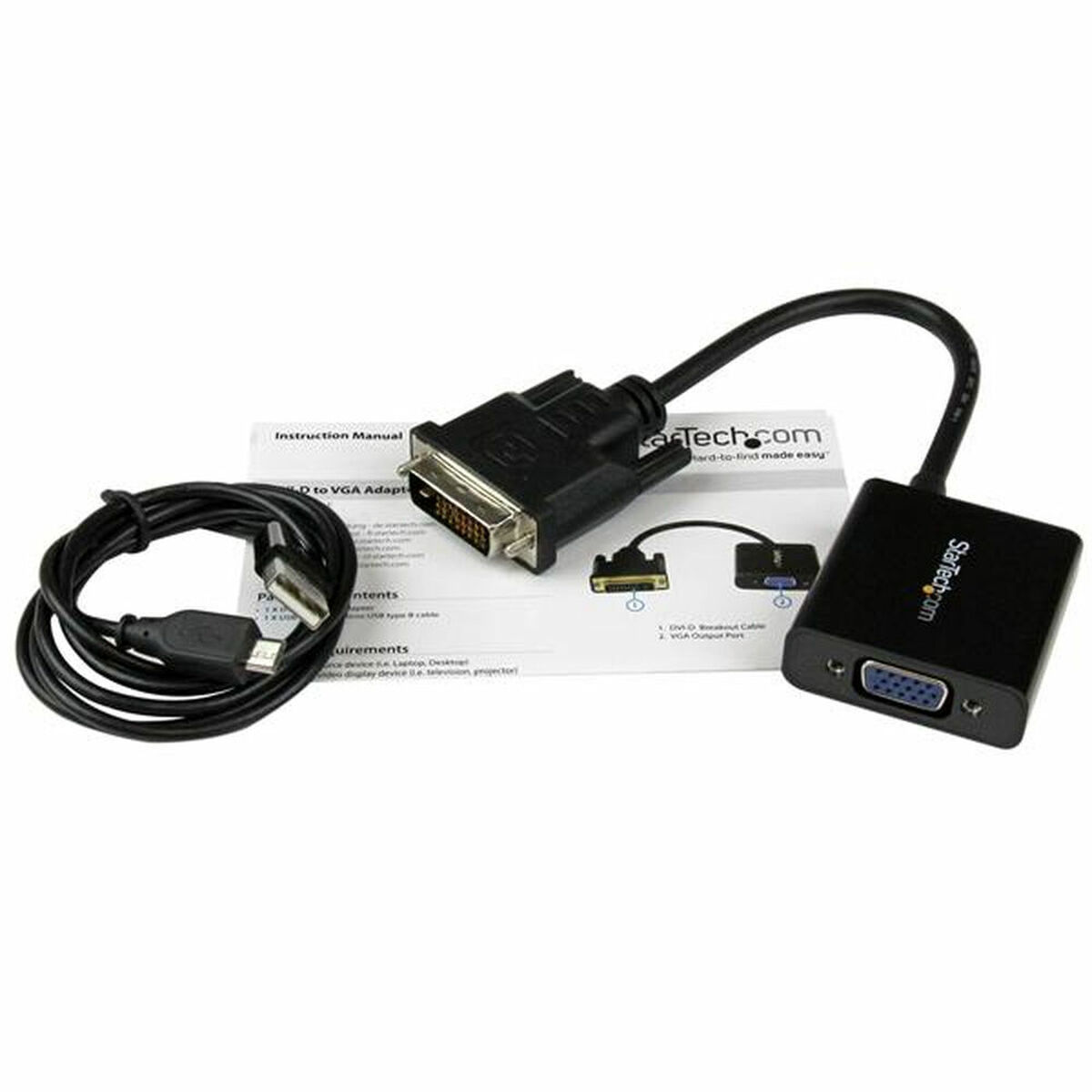 DVI-D till VGA Adapter Startech DVI2VGAE Svart - 4