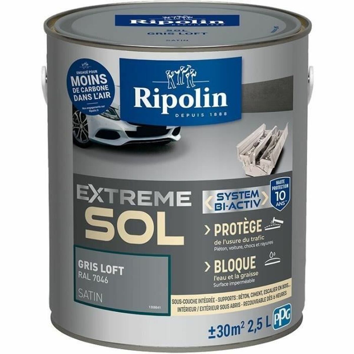 Grundfärg Ripolin Grå Satinfinish 2,5 L