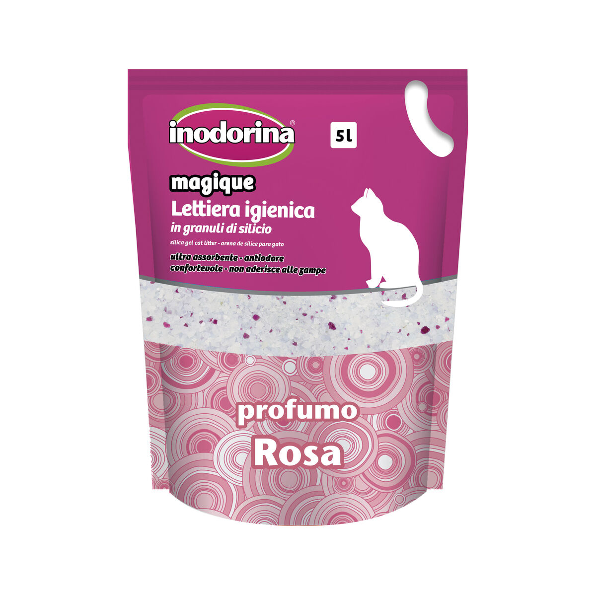Kattsand Inodorina MAGIQUE ROSE Rosor 5 L
