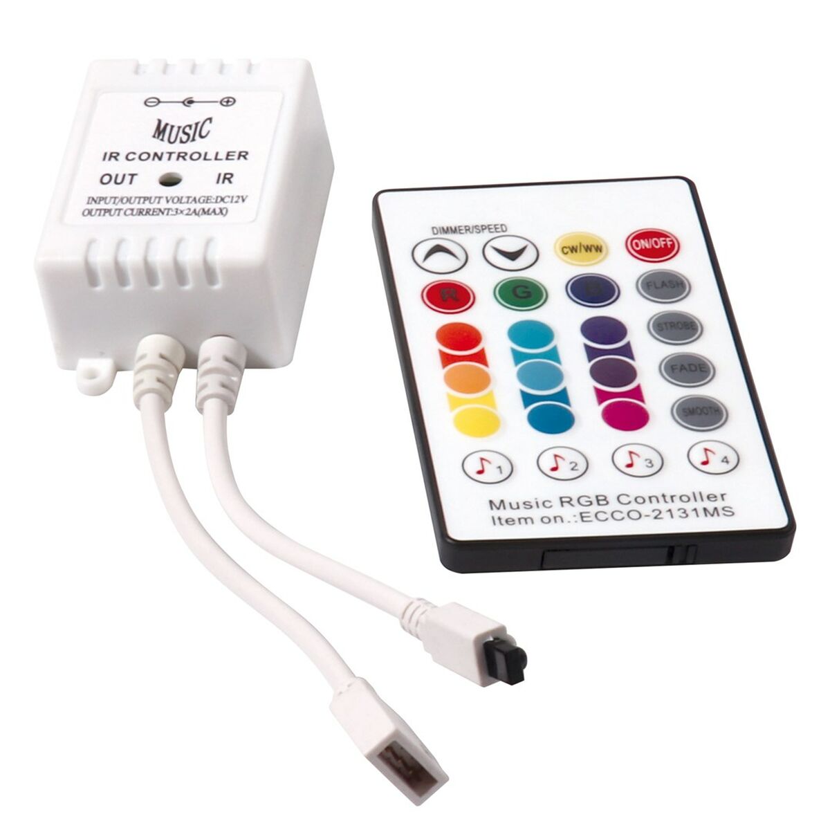 LED trakovi Activejet AJE-LED MUSIC STRIPE Vit Svart Multicolour Varmvit G 7 W 180 Lm - 3