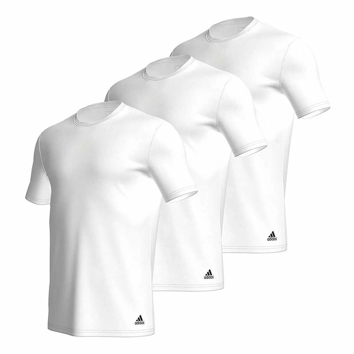 T-shirt med kortärm Herr Adidas Ss Tee Crew Active Core Cotton Vit 3 antal