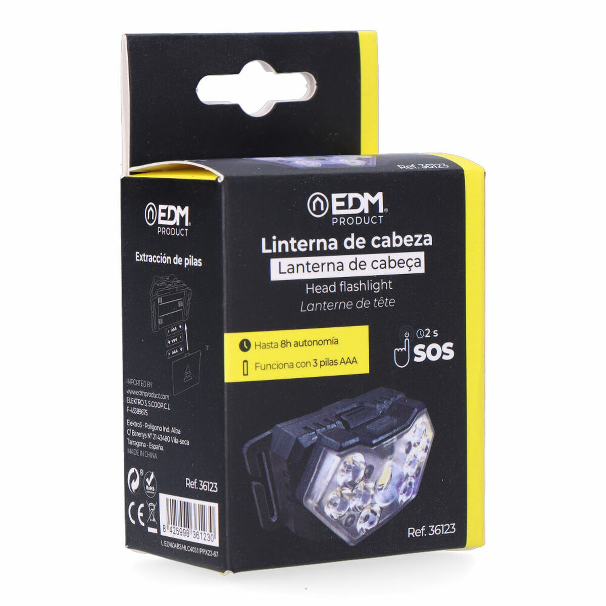 LED-lampa för huvudet EDM 36123 5 W 8 W 400 lm - 7