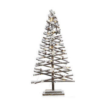 Julgran Decoris Snöfall Multicolour Rattan 80 cm (3 antal)