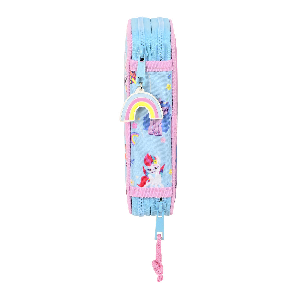 Dubbelt pennfodral My Little Pony Wild & free Blå Rosa 12.5 x 19.5 x 4 cm (28 Delar) - 7