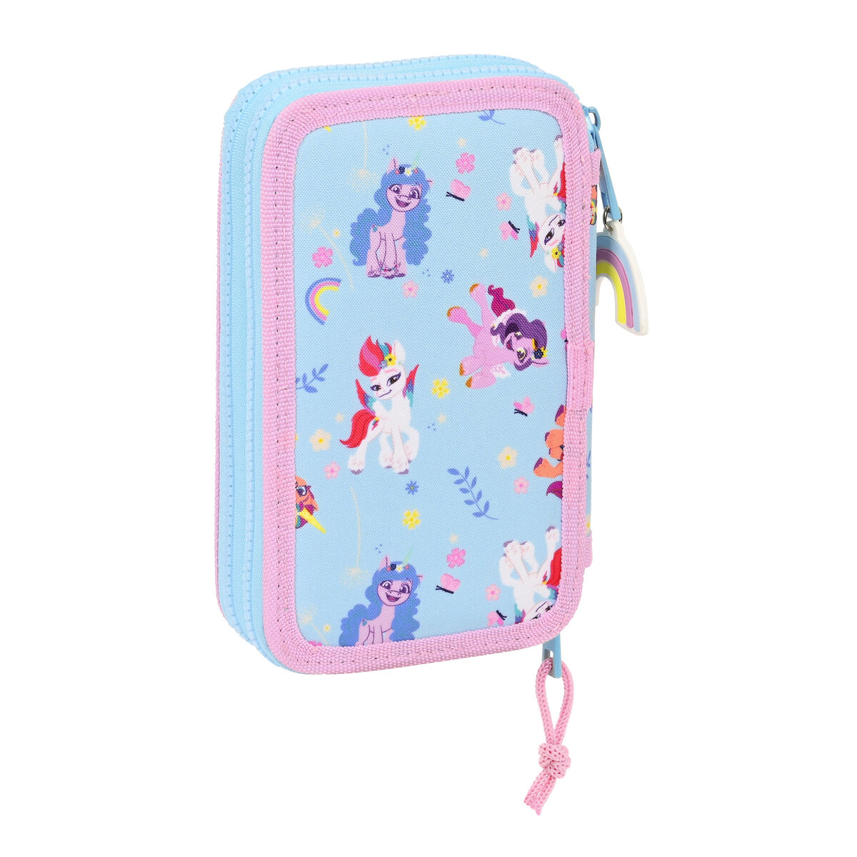 Dubbelt pennfodral My Little Pony Wild & free Blå Rosa 12.5 x 19.5 x 4 cm (28 Delar) - 10