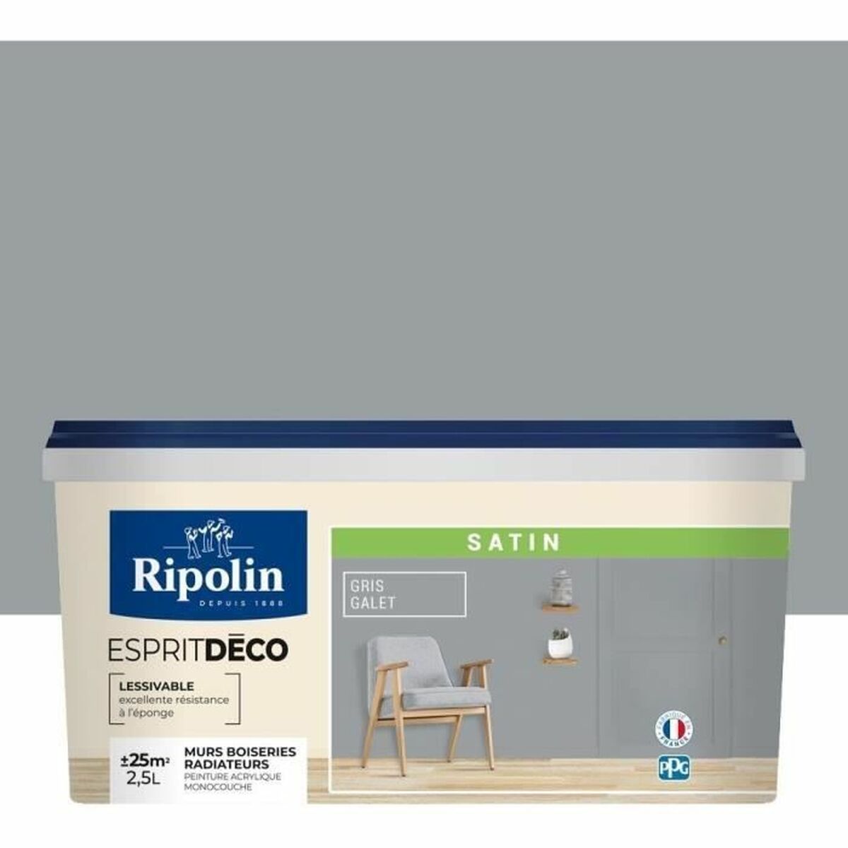 Grundfärg Ripolin Grå Satinfinish 2,5 L