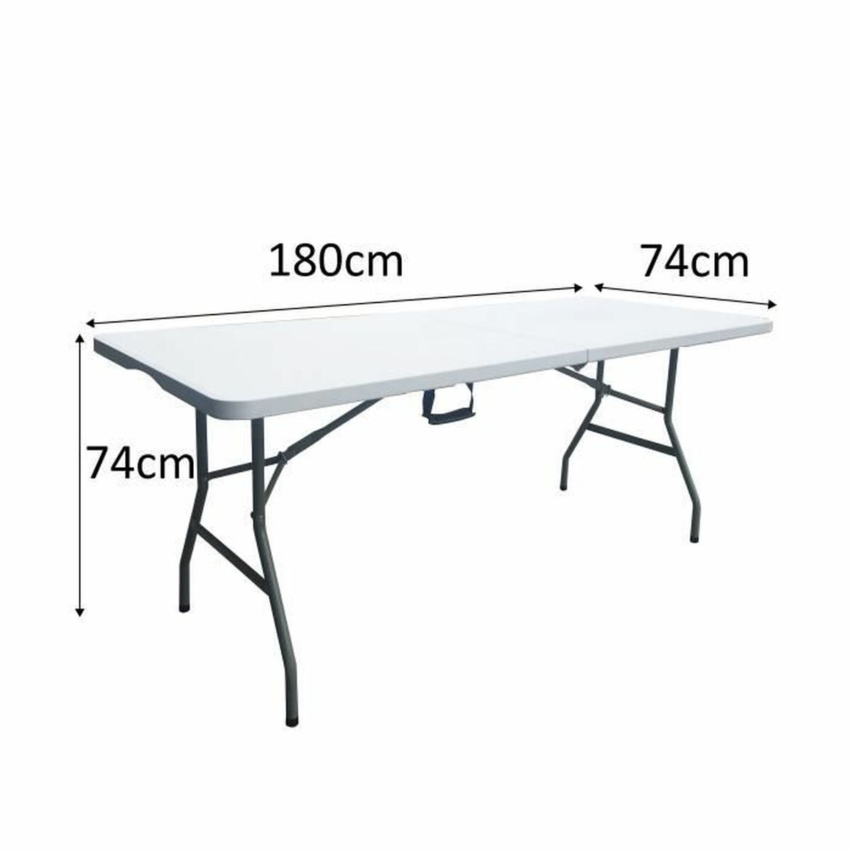 Fällbord Metall Plast 180 x 75 x 74 cm - 10