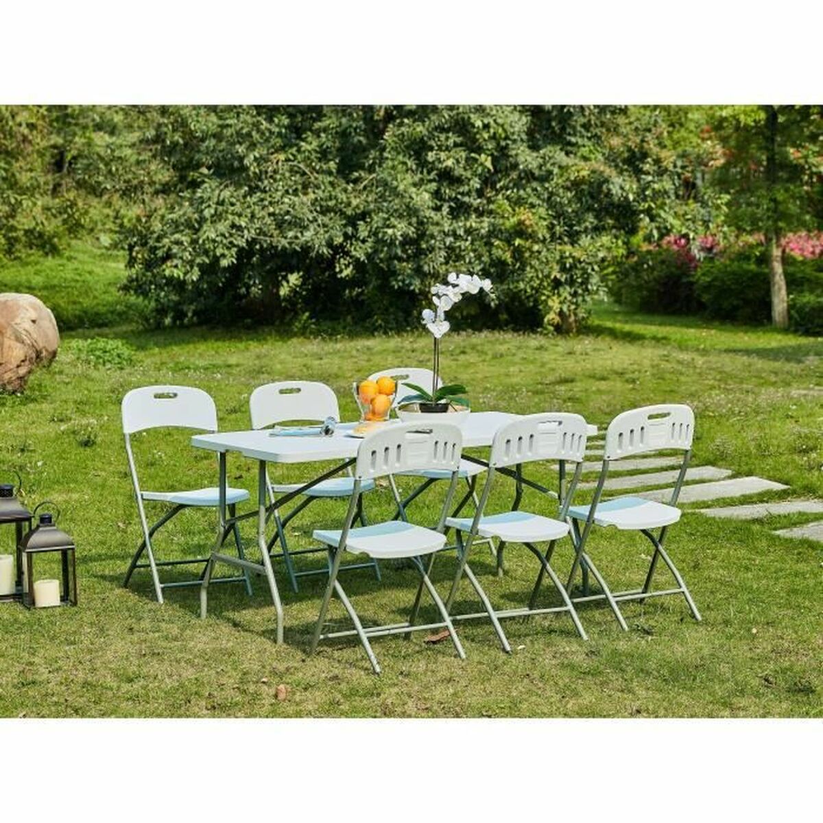 Fällbord Metall Plast 180 x 75 x 74 cm - 11