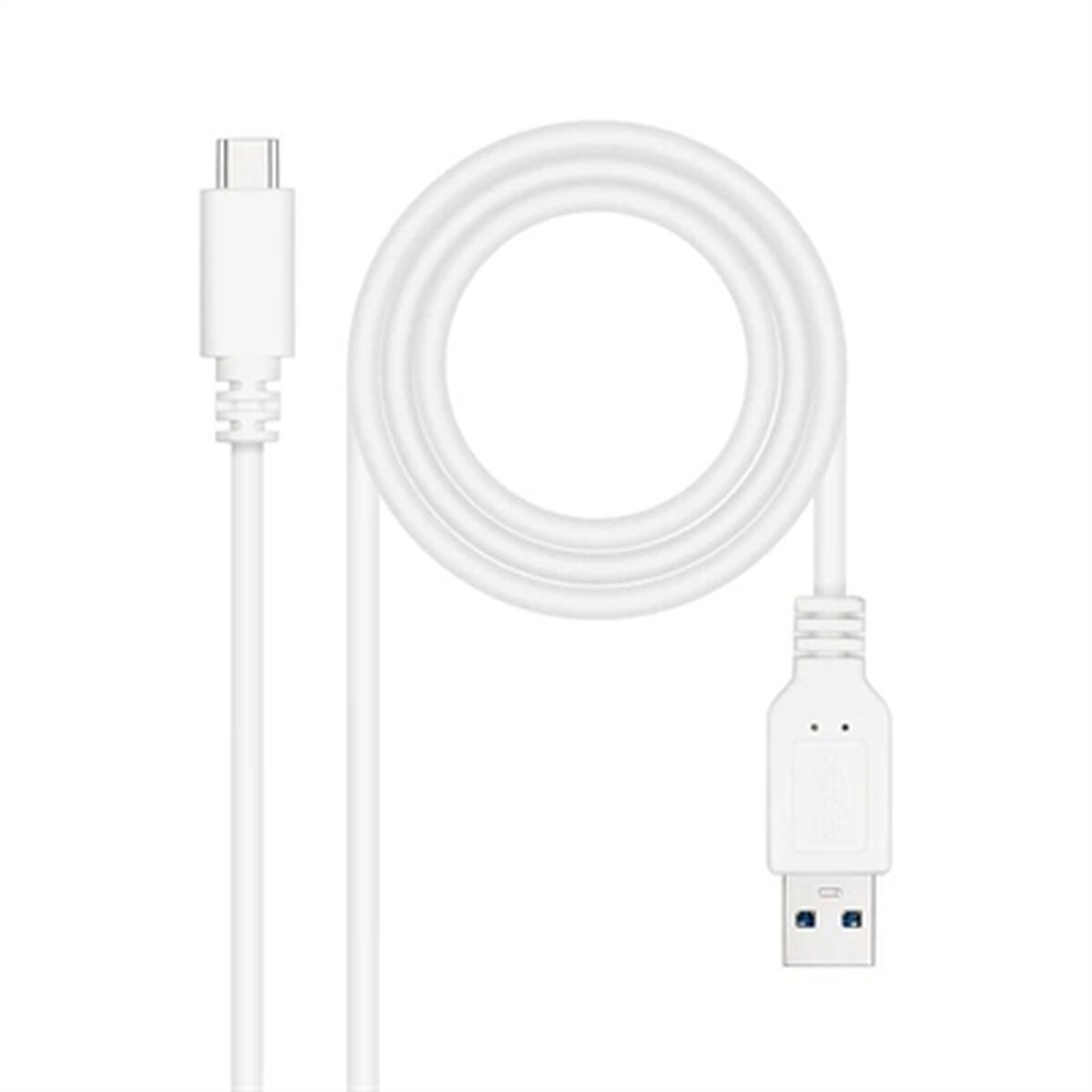 USB-C-kabel till USB NANOCABLE 10.01.4001-W Vit 1 m