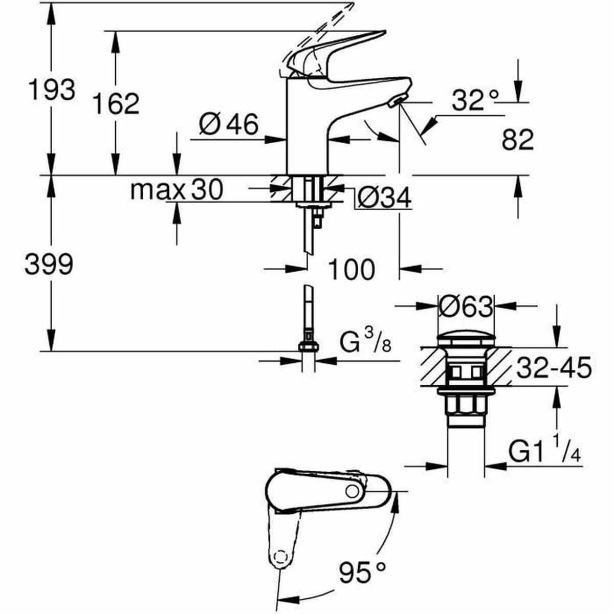 Blandare Grohe Metall - 4