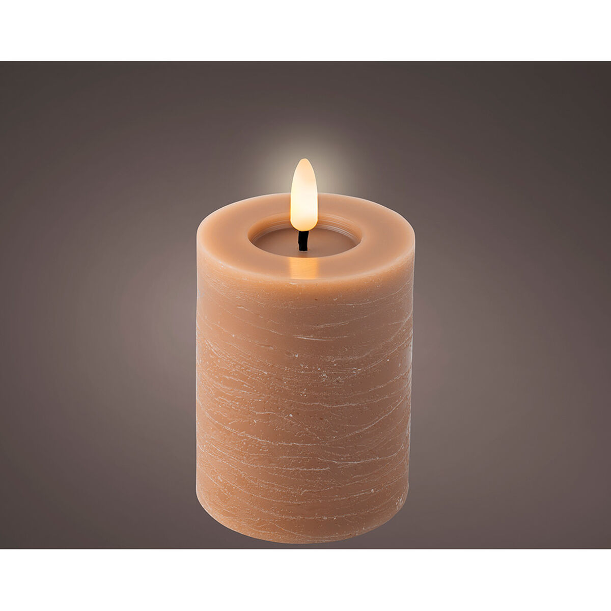 LED Ljus Lumineo Brun Ø 7 x 11,2 cm Eldslågeeffekt (AAA) - 2