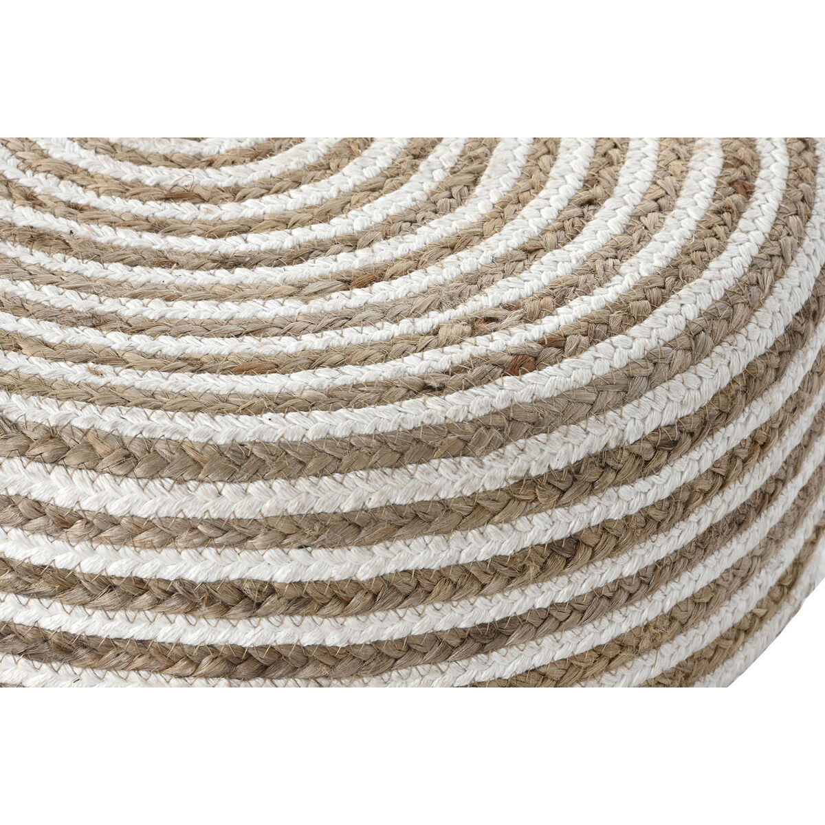 Fotpall Home ESPRIT Jute Eukalyptus trä 50 x 50 x 30 cm - 4