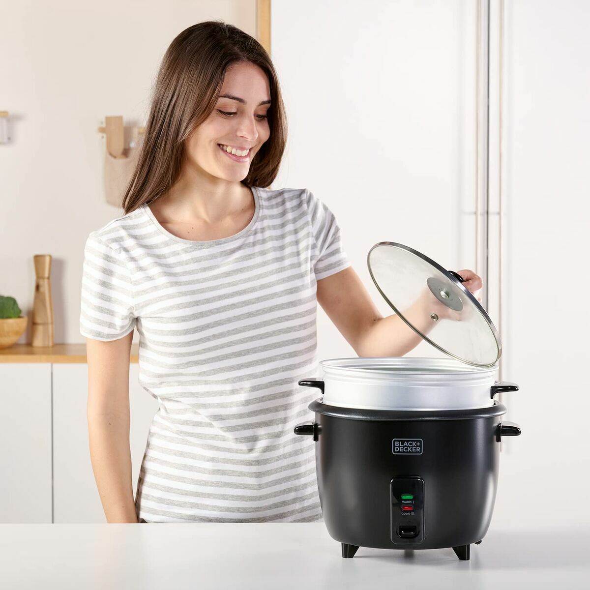 riskokaren Black & Decker BXRC1800E Svart 1,8 L Vit Aluminium 700 W - 7